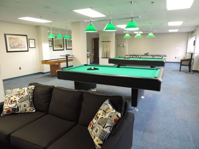 Our pool tables in our lounge area